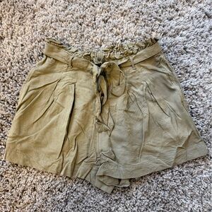 American Eagle Outfitters Sage Green Ruffle Shorts